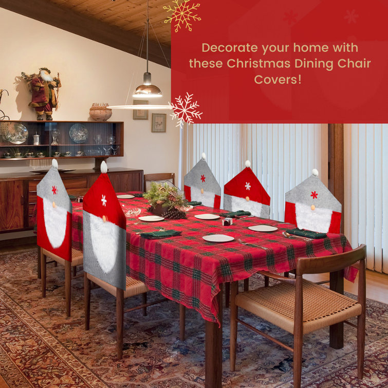 Christmas kitchen best sale chair covers